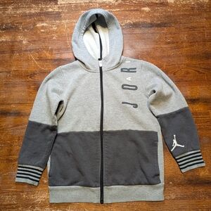Jordan Kids Gray and Black Hoodie Jacket